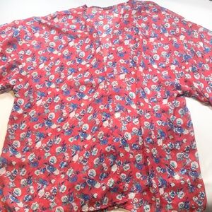 Kimono Floral Pink Blue One Size Large
